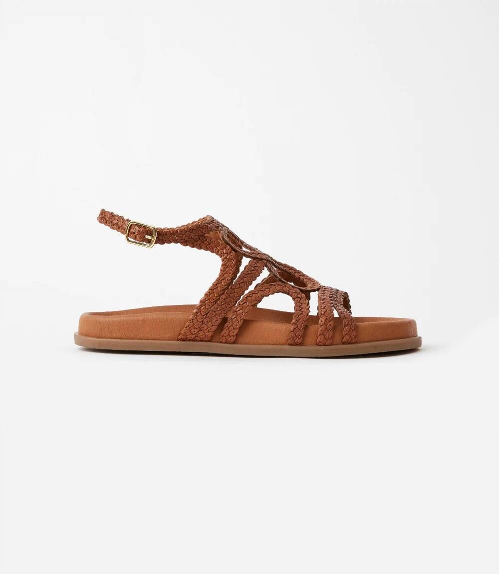 NEW SEYCHELLES women's sweet emotion braided gladiator sandals in tan